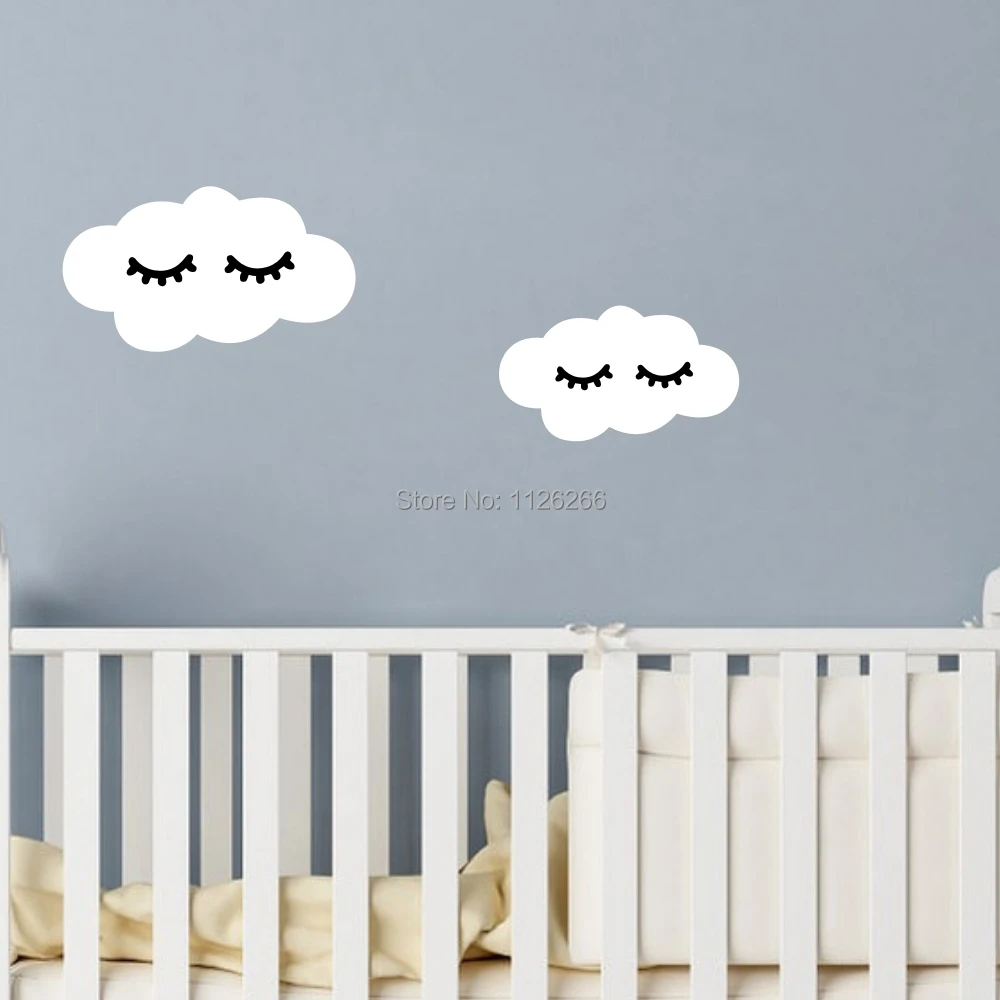 Buy Lovely Sleeping Clouds Cartoon Wall Stickers Vinyl