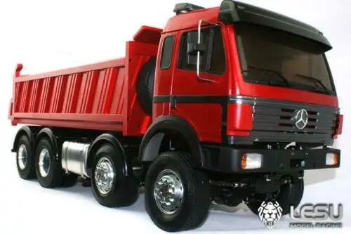 Для DE SHOPPER LESU 1/14 RC Металл DIY Bz 8*8 самосвал гидравлический окрашенный Красный цвет
