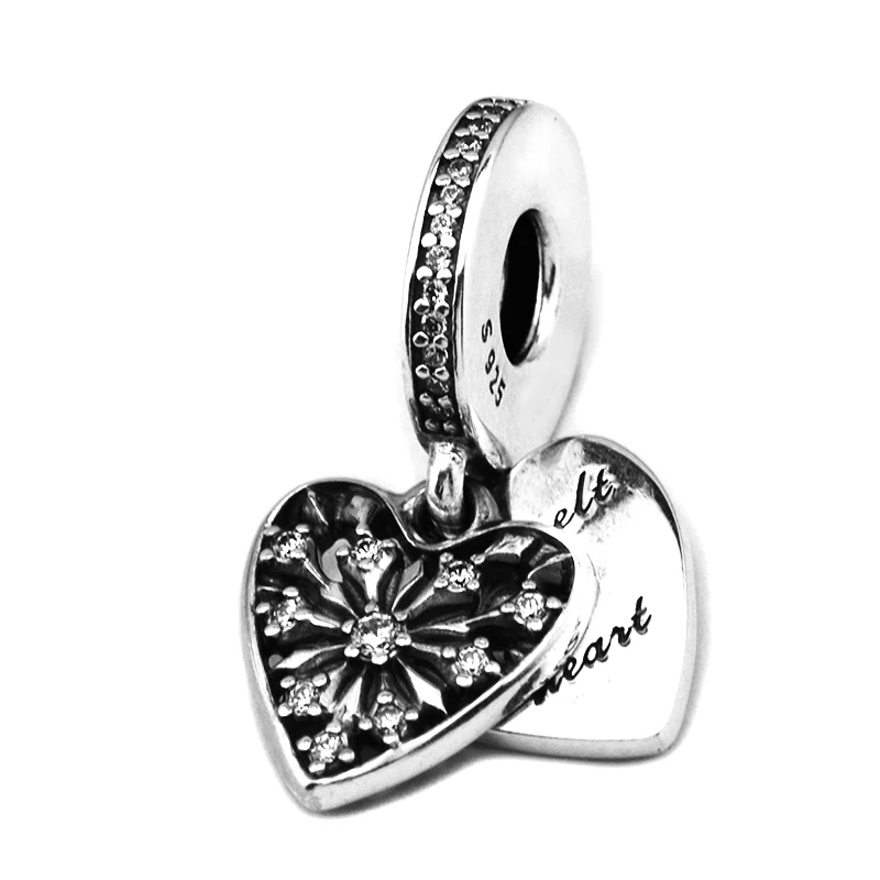 

DIY Beads for Jewelry Making Sterling-Silver-Jewelry Heart of Winter Bead Clear CZ Charms Silver 925 Berloque Perles Women
