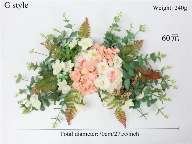 Artificial Rose Peony Wedding Chair Back Flower Bride Holding Flower Signature Table Decoration Home Door Wall Wreath Pendant