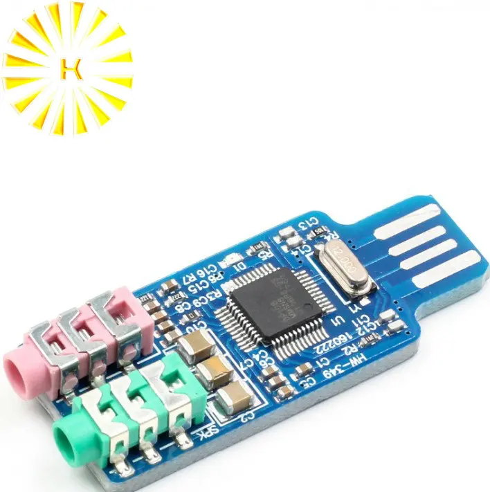 CM108 USB-накопитель Бесплатная Звуковая карта для ноутбука компьютера внешняя