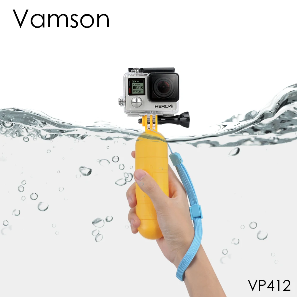 Аксессуары Vamson для Go Pro желтый плавающий монопод с ручкой штатив Gopro Hero 7 6 5 4 3 + Xiaomi