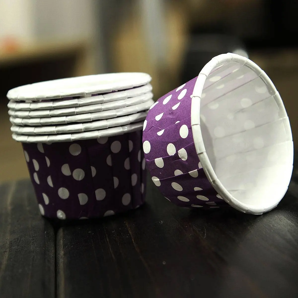 

GVCD 100X Cupcake Wrapper Paper Cake Case Baking Cups Liner Muffin Purple