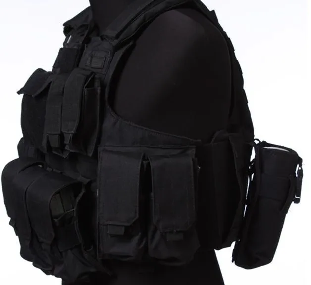 ROCOTACTICAL Airsoft Ciras тактический жилет Ciras штурмовой жилет баллистическая плита Перевозчик облегченная модульная система переноски снаряжения Жилет W/Тройная журнальная сумка CP - Цвет: Black