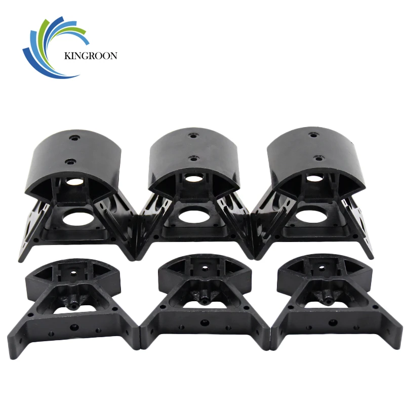 

KINGROON 6PCS/Set Delta Rostock Injection Molding Mount For 3D Printer Rostock Kossel K800 ABS Injection Molding Frame Kit 2