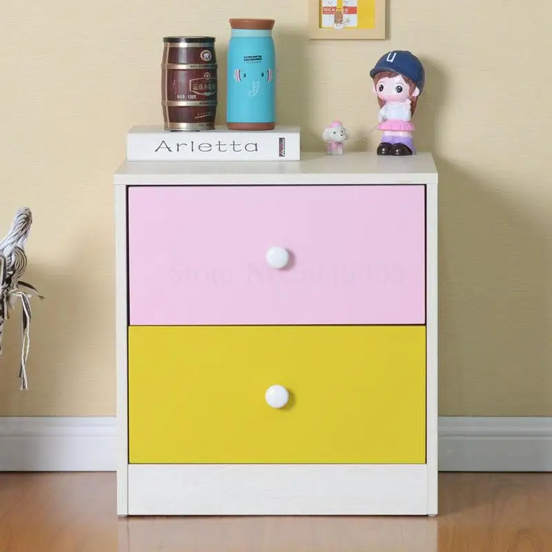 Bedside table modern minimalist children's cabinet economy bedside cabinet creative paint fashion color