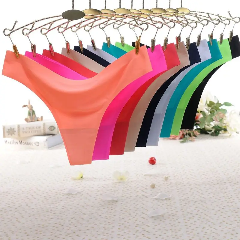 

2019 hot women's sexy solid color seamless underwear panties letters ladies underwear underwear cotton thong ladies underwear