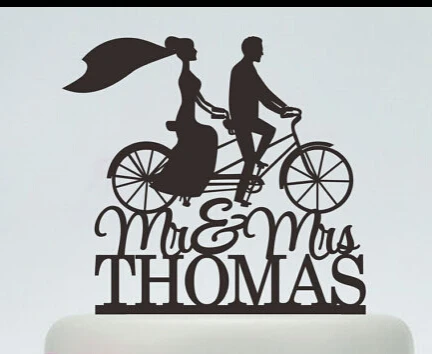 Online Acrylic Wedding Cake Toppers Running Bicycle S Acrylic Wedding Cake Toppers Running Bicycle S Custom Bride Groom Name And Date Engagement Bridal Shower Party Decorations
