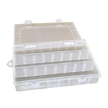 24 Grid Storage Box Container Translucent Jewelry Receiving Box Desktop Finishing Box Plastic Clear Box Jewelry Bead Storage Box
