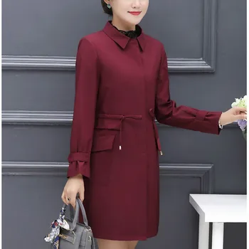 

Women Slim Loose Windbreakers 2019 Spring New Trench Coats Womens Casual Overcoat Female Solid Outwear Coat LP393