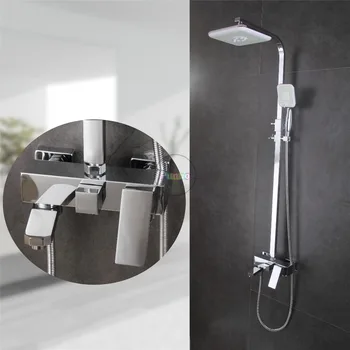 

Third copper water-saving shower set multifunctional lifting shower set