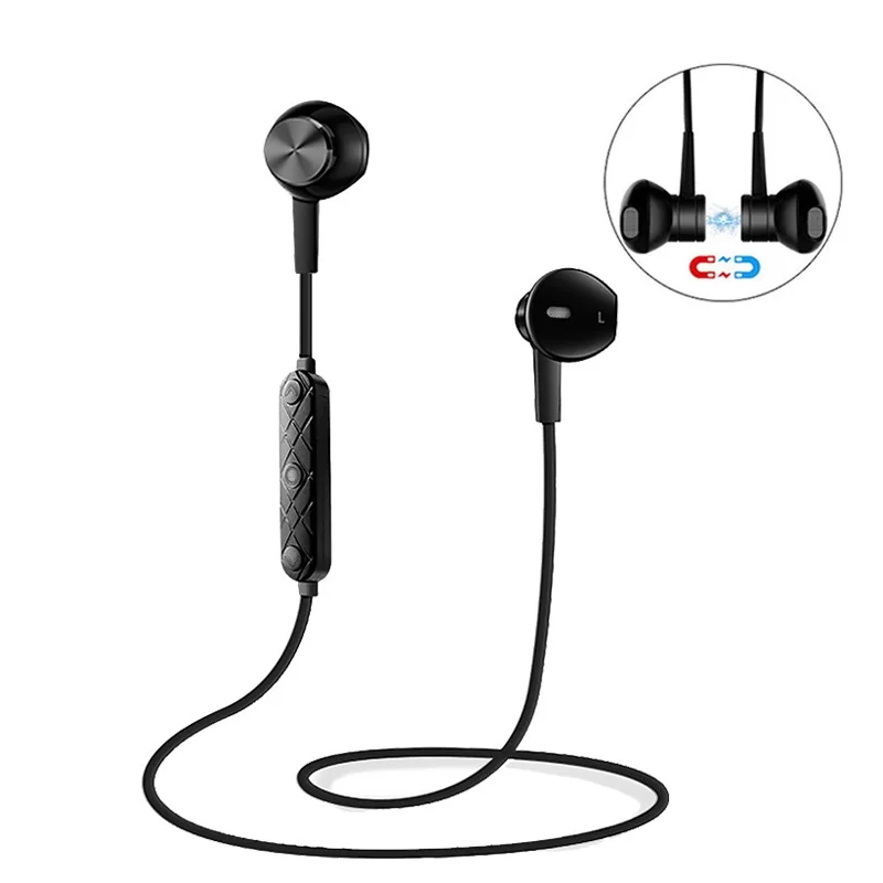 

Reotgtu i8 Sports Wireless Bluetooth Earphones V4.1 Stereo Running Headset Magnet Noise Reduction Earbuds with Mic for Huawei
