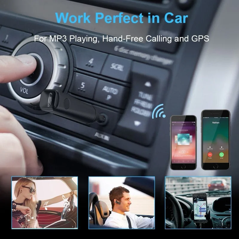 Беспроводной Bluetooth приемник передатчик адаптер для автомобиля Музыка Аудио Aux 3,5 мм разъем A2dp для наушников Reciever Handsfree