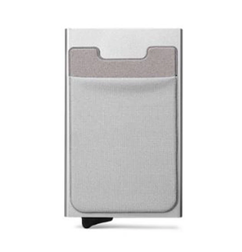 Алюминиевый кошелёк с карманом ID держатель для Карт Rfid Блокировка тонкий металлические кошельки автоматический слайд Кредитной Карты