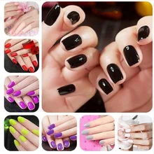 24 шт, гладкие накладные ногти, длинные квадратные полностью дизайнерские ногти с клеем, стикер для женщин, нажмите на ногти, полные кончики для ногтей для женщин