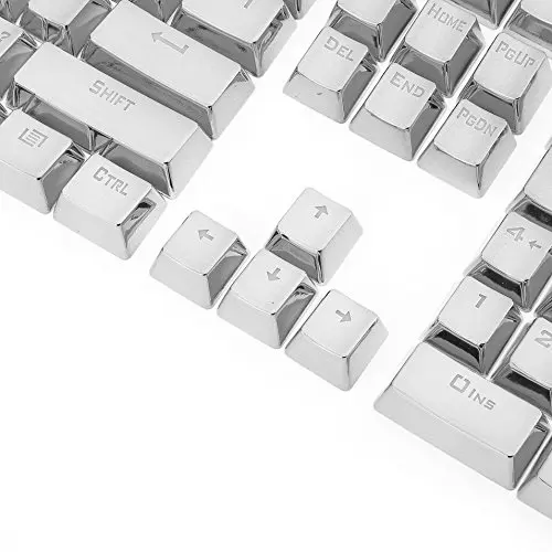 104 клавишные колпачки pbt для механической клавиатуры серебристый DoubleShot впрыск двухцветный набор клавишных колпачков с клавишным пультером
