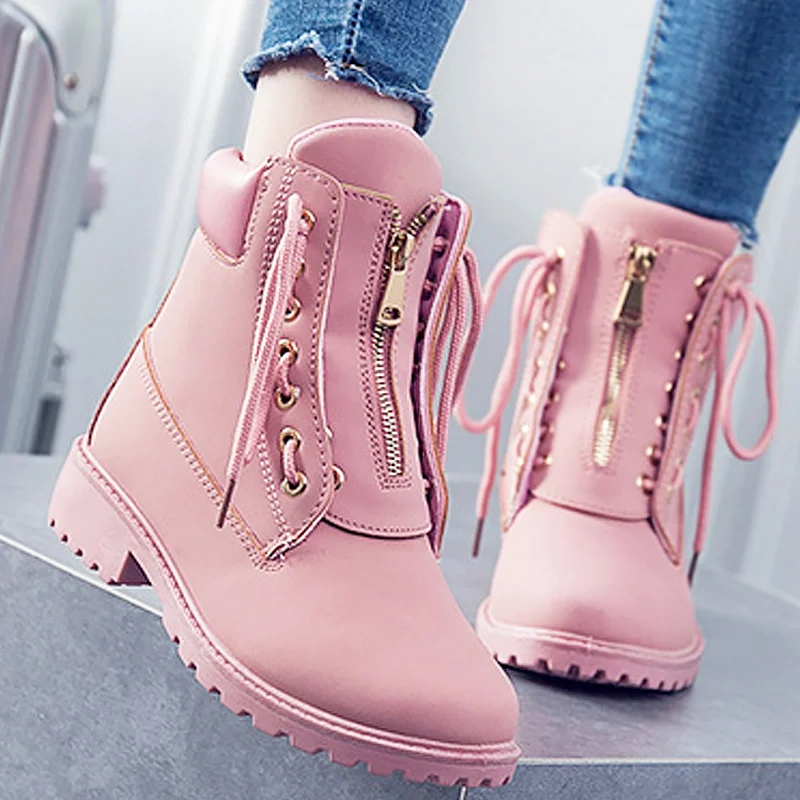 Botines mujer 2019 zapatos de superestrella de Primavera/otoño talla 9 con cordones para mujer|Botas hasta el tobillo| - AliExpress