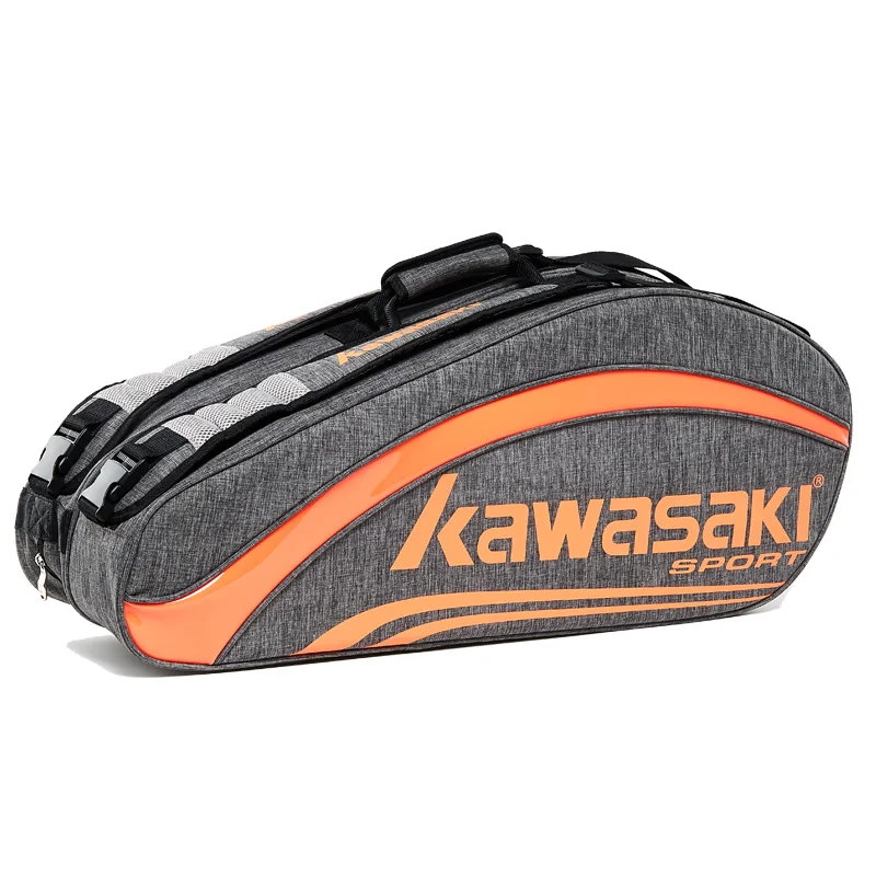 Bolsa de Bádminton de la serie King de la marca Kawasaki bolsa de deporte de gran capacidad para 6 raquetas de bádminton con dos hombros KBB-8652