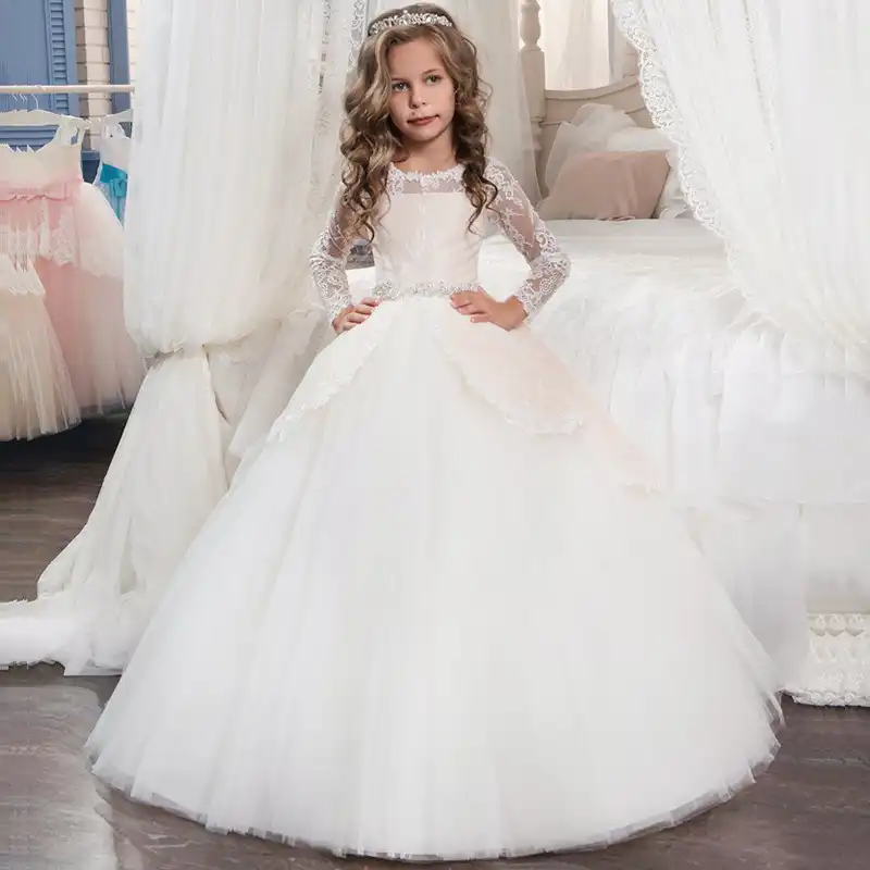 Vestido De Manga Larga Para Ninas Vestido De Boda Para Ninas Ropa Disfraz Para Ninos Fiesta De Carnaval Princesa 10 12 Anos Nuevo De 2019 Aliexpress