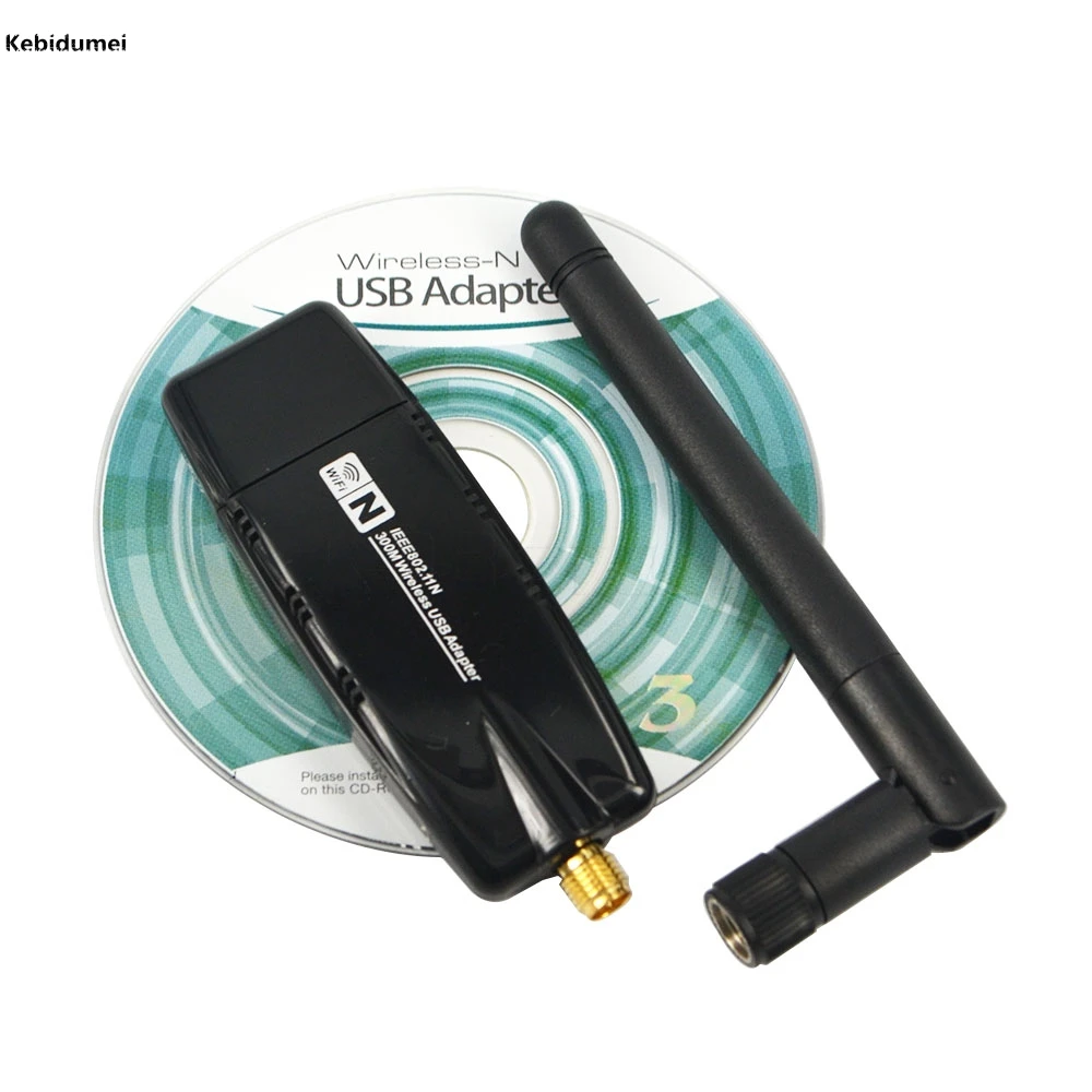 

Kebidumei 300 Mbps Wireless Adapter USB 2.0 WiFi Network Lan Card With Antenna Realtek for windows XP Vista 7 8 Linux MAC OS