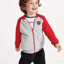 Balabala/Детский комплект из 2 предметов для мальчиков, куртка с капюшоном на молнии+ штаны без застежки, комплект одежды для детей ясельного возраста, весенне-осенний комплект одежды