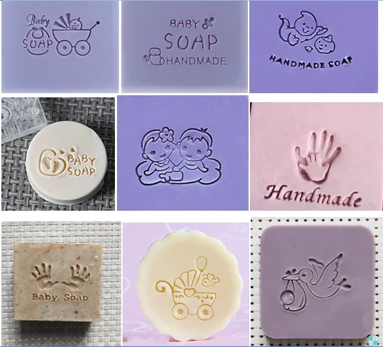 

baby natural handmade soap acrylic seal Mini DIY natural organic glass stamp chapter
