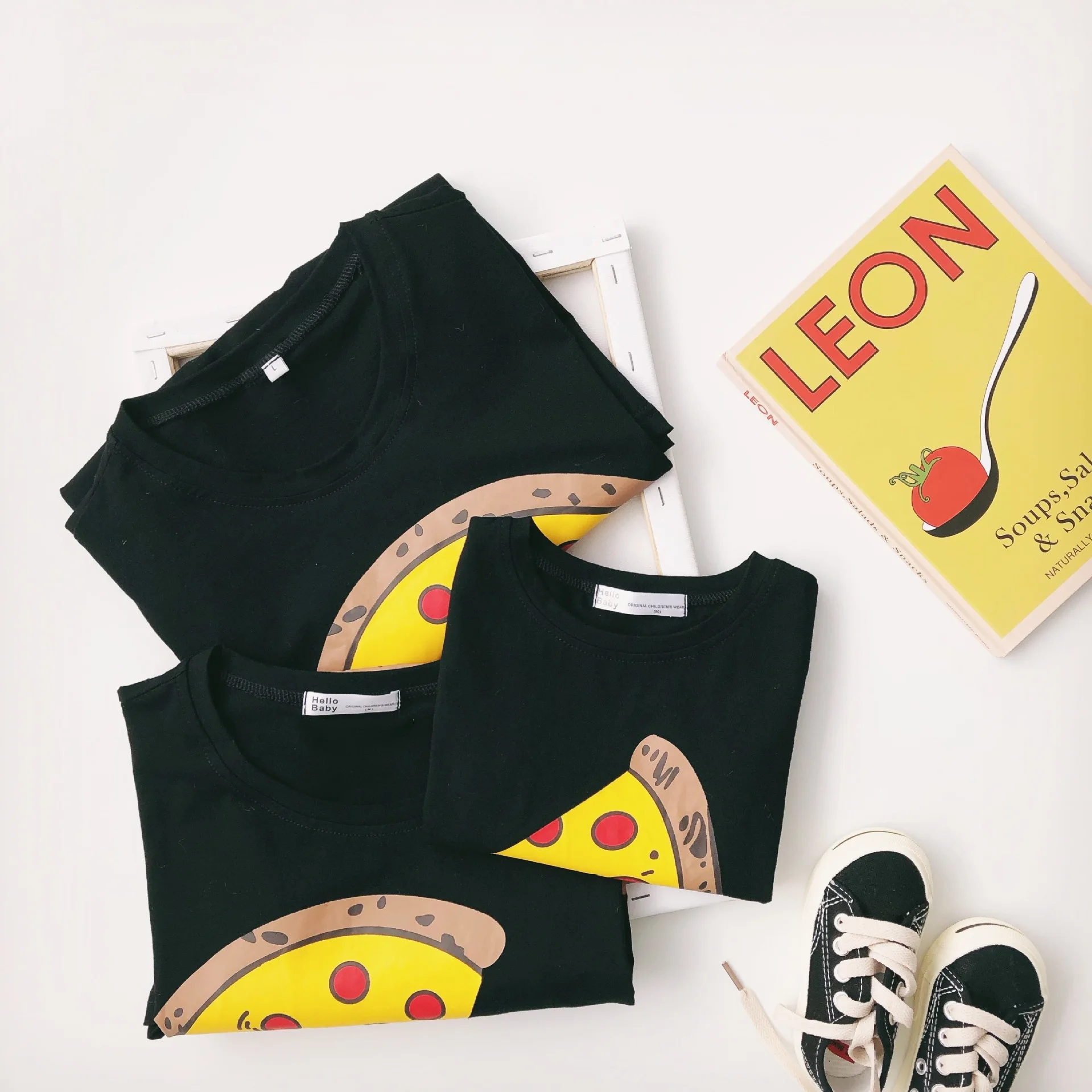 ZSIIBO футболка для всей семьи с рисунком пиццы; костюм для девочек; модная забавная одежда; топы для детей; Одежда для мальчиков; футболки для мамы и дочки; QZZ31