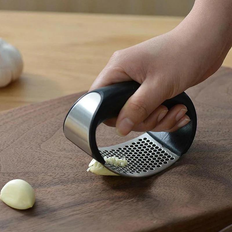 

Kitchen Practical Stainless Steel Plastic Handle Easy Washing Garlic Press