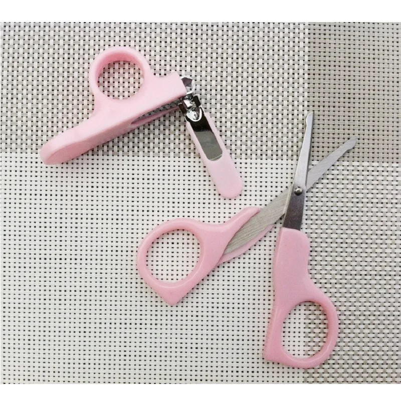 Мини детский набор для ухода за ногтями, практичная машинка для стрижки, новинка, милые детские ножницы, ножницы, синий, розовый, удобная детская машинка для стрижки ногтей KF044