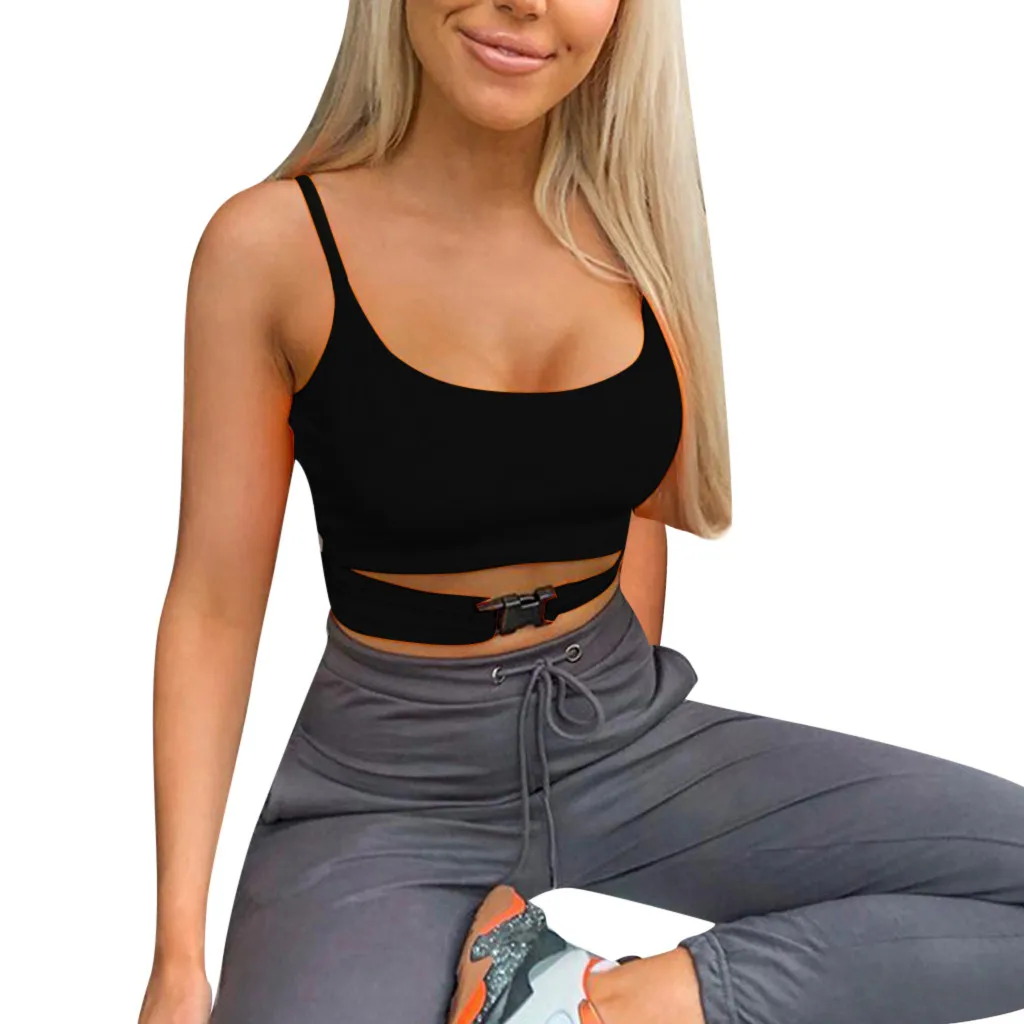Женская школьная сумка с пряжкой с пупком Camisole флуоресцентная трубка топ camiseta tirantes женские футболки tirantes mujer blusas mujer