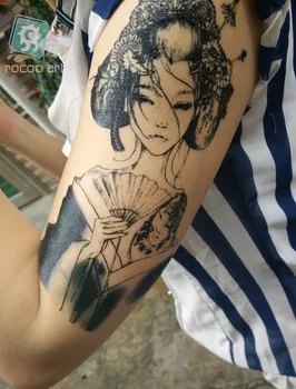 

LC-809/ Japanese Women Tattoo Sticker Chinese Sketch Vintage Girl Designs Waterproof Large Temporary Tattoo Stickers For Arm Men