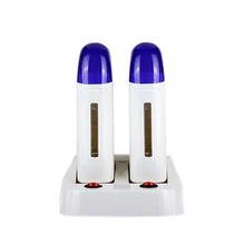 1 шт. картридж двойной на многоразовый депиляторный нагреватель воска горячего тела удаления волос депиляция комплект для ваксации EU и US plug