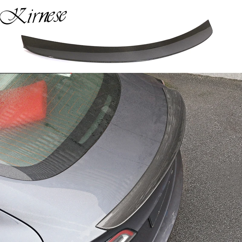 

Kirnese for Tesla Model 3 2017-2020 rear wing spoiler Trunk Boot Wings spoiler carbon fiber 3M colloid installation