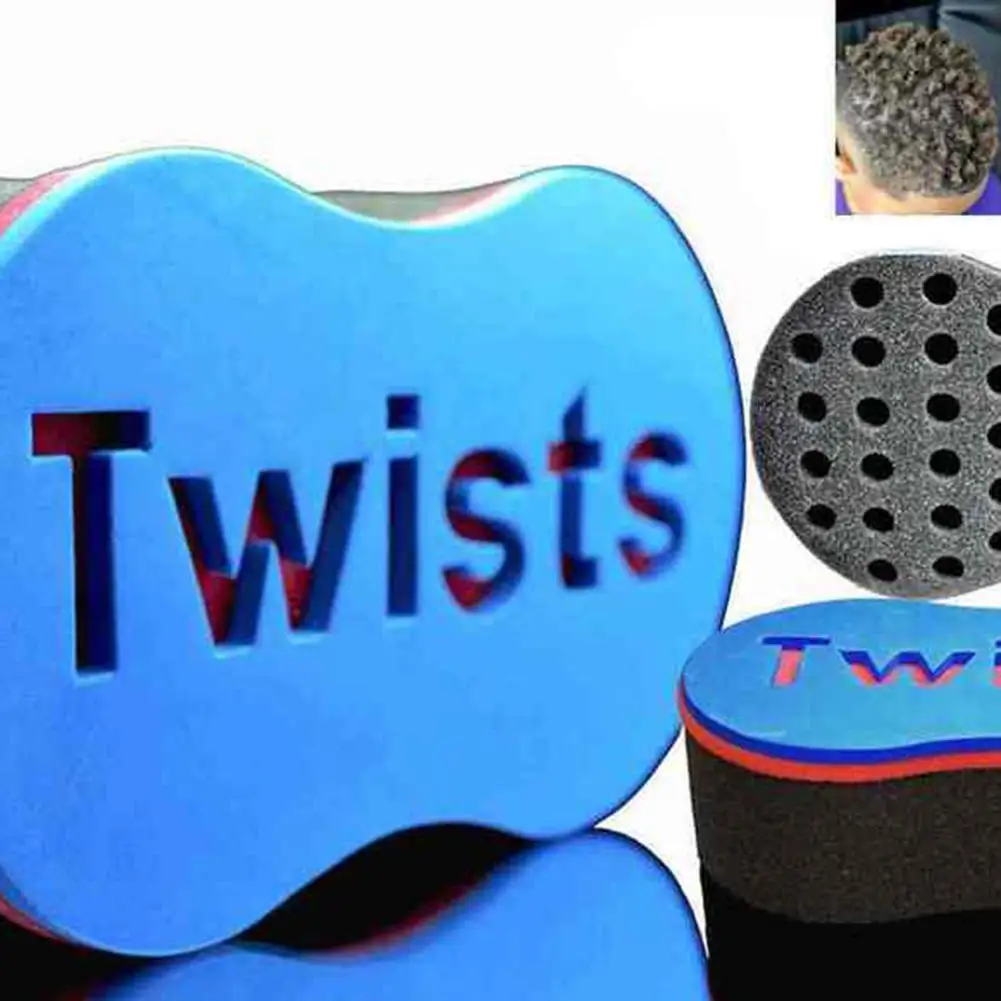 

HOT oval Single sides Magic twist sponge hair brush, sponge brush for Natural, afro wave coil fear sponge brushes
