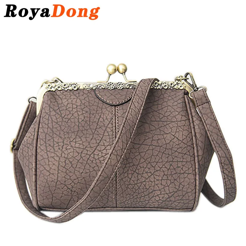  RoyaDong 2017 Winter New Women Crossbody Bags For Women Messenger Bags Shoulder Bags Pu Scrub Leather Vintage 