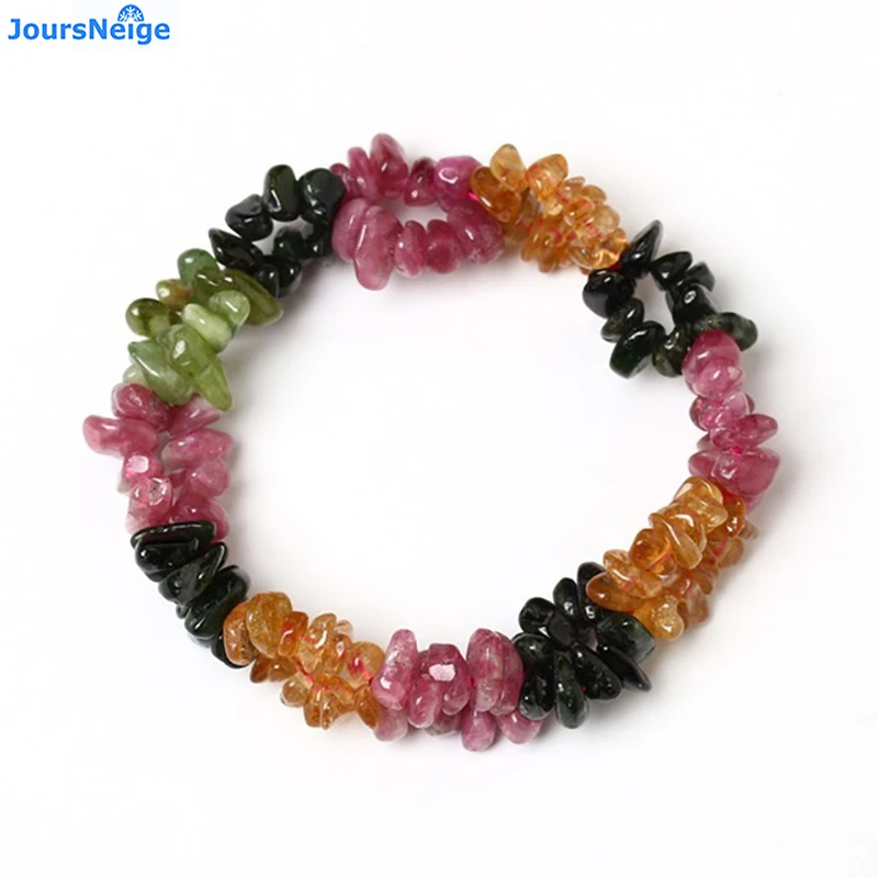 

Dropshipping Color Tourmaline Natural Stone Bracelets Gravel Beads Crystal Bracelets Beauty for Women Stone Bracelet Jewelry