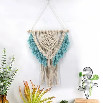 

Nordic home bohemian wall hanging hippie boho tapestry mandala ethnic Plain Dyed Compilation of cotton soft Weaving tapestry