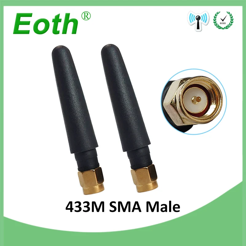 

20pcs 433MHz Antenna 3dbi SMA Male Connector Plug 433 MHz Directional Antena Small Size Waterproof Antenne fo Lorawan watermeter