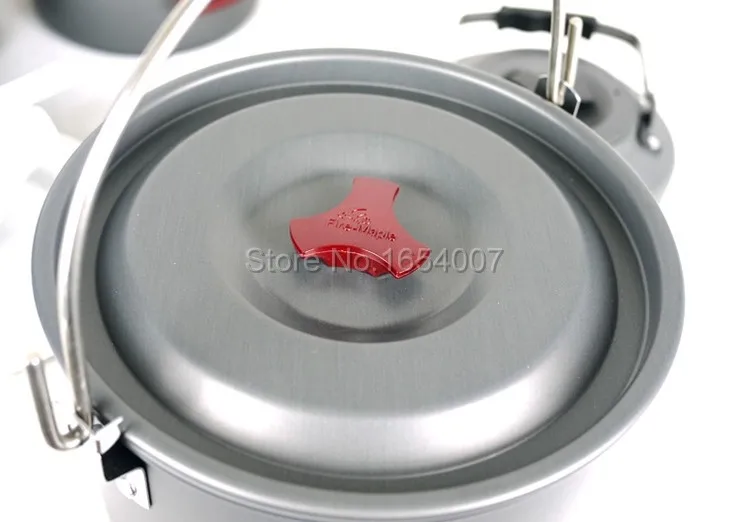 Cocina + Frigideira Caldeirão + Médio + Pannikin + Chá Acampamento ao ar Pessoas Conjunto Pote Livre Panelas Talheres Bordo Fogo Fmc-212 6-7 Ser 4 High Quality Esporte e Lazer