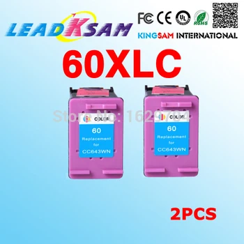 

2pcs compatible color ink cartridge compatible for hp60 60 60XL CC643WN Deskjet D2530 F4480 F4275