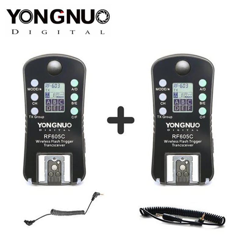 

YONGNUO RF-605 RF605C RF 605C RF605 C Wireless Flash Trigger for Canon 6D, 7D, 50D, 40D, 30D, 20D upgrade version of RF-603II