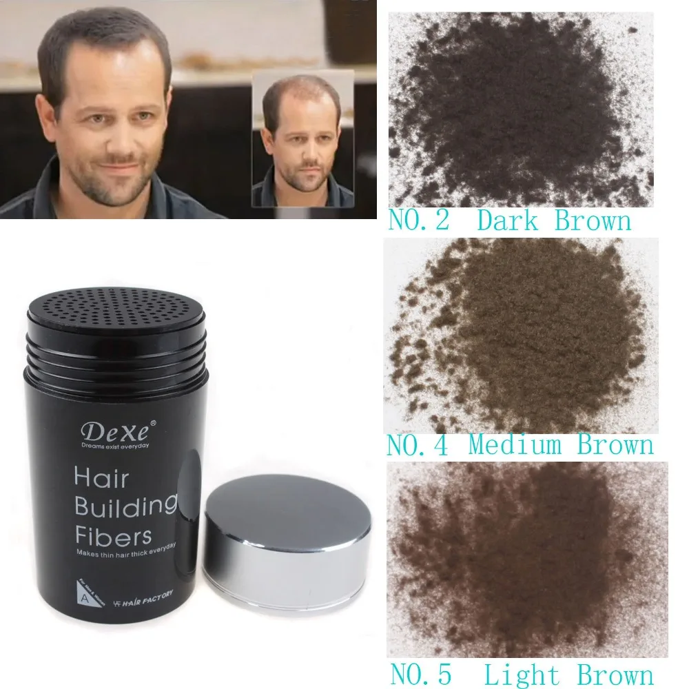 

HAIR BUILDING FIBERS 22G BLACK D/M/L BROWN GRAY COFFEE BLOND COLOR Hair Building Fibers Loss Products Instant Wig Regrowth Powde