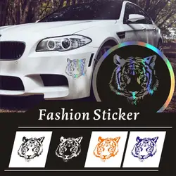 Мощный Тигр головной автомобиль виниловые наклейки Стильный автомобильный бампер Защитная краска царапины украшение автомобиля 20*20 см