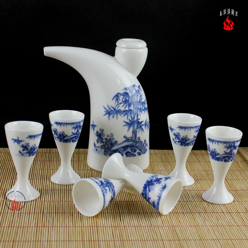 Set 250ML ceramic jug creative small household equipment sub wine flagon set points | Дом и сад
