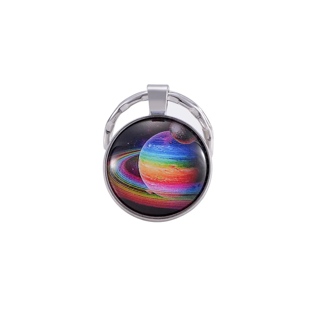 

New 9 kinds of universe scenery Galaxy Keychain Men's Keychain Creative Car Keychain Backpack Zipper Buckle mixed wholesale gift