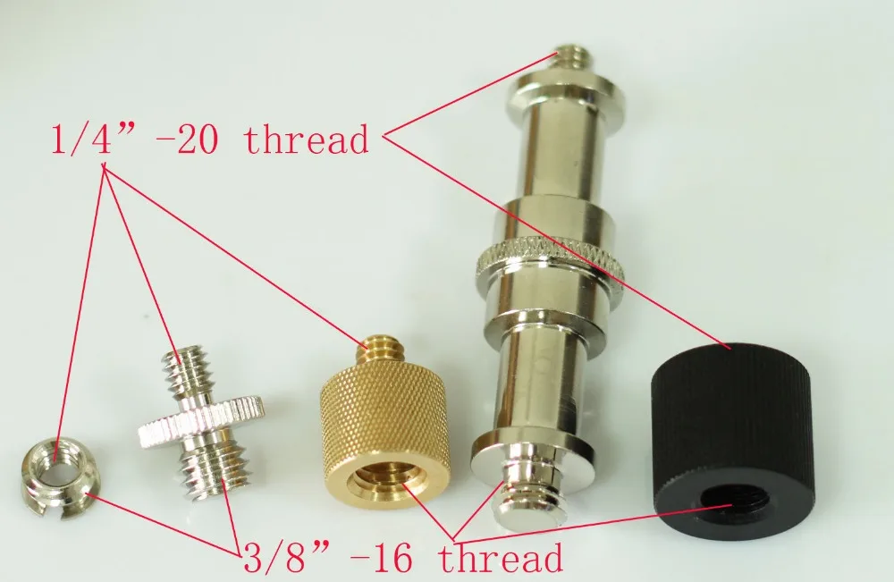 5 шт. 3/8 "-16 до 1/4"-20 Нить Адаптеры для штатива камеры и 5D2 5D3 7D система