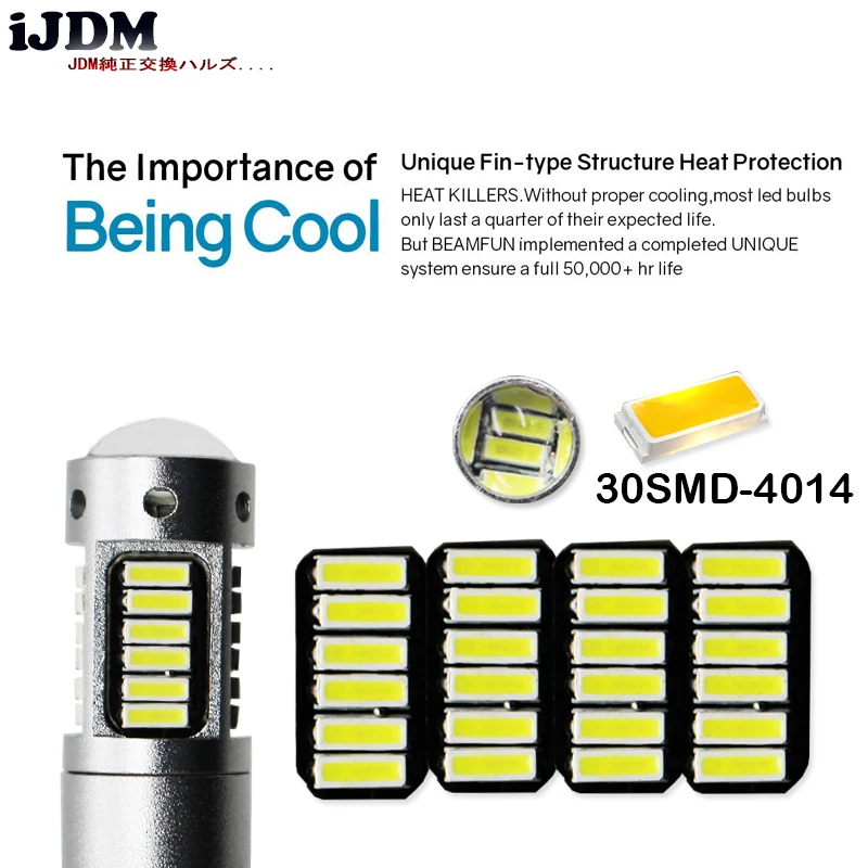 IJDM Высокая мощность 6500K белый 30-SMD 4014 881 889 H27 светодиодный Сменные лампы для автомобильных противотуманных фар, ca DRL лампы, 12V автомобильный светодиодный, желтый/красный