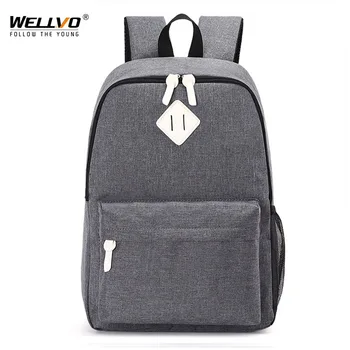 

Canvas Backpack Men Laptop Backpacks For Students Canvas Rucksacks Notebook School Bags Large Black Boys Back Pack Grey XA1966c