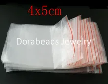 Doreen Box 500PCs Transparent(Useable Space:5cm x 4cm)Zip Lock Plastic Bags 6cm x 5cm(2 3/8″ x2″)