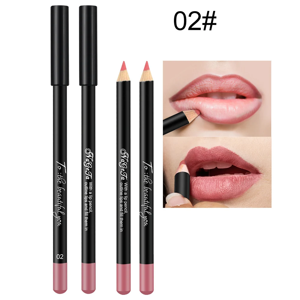 1 шт., матовый карандаш для губ, профессиональная губная помада, водостойкий стойкий карандаш для макияжа, карандаш для губ TSLM1 - Цвет: 02
